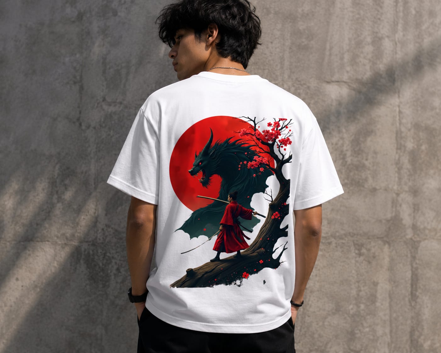 Crimson Shadow Graphic T-Shirt