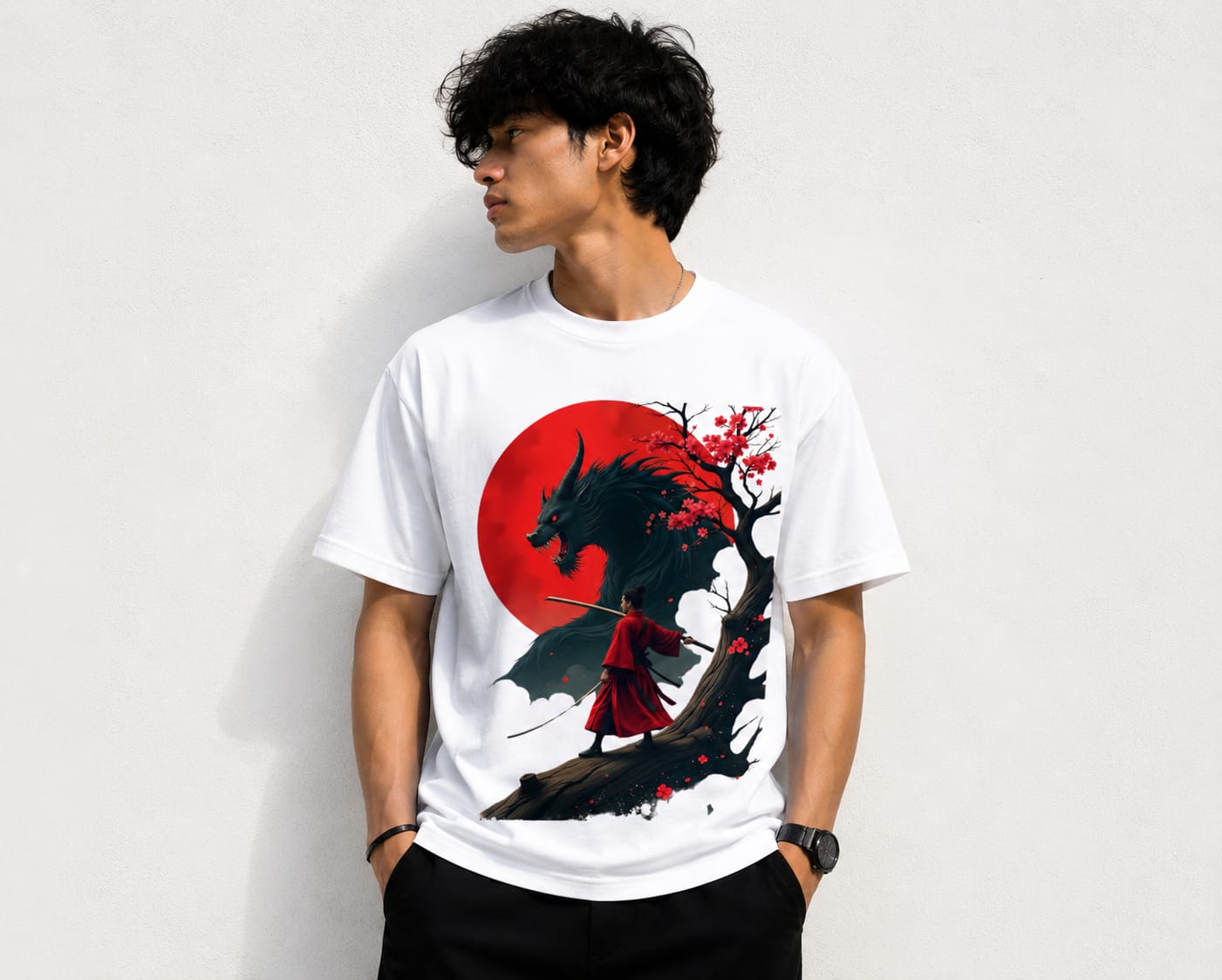Crimson Shadow Graphic T-Shirt