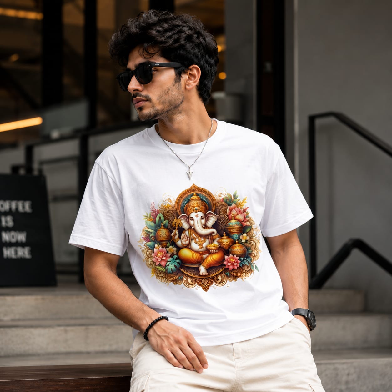 Men’s Premium Divine Ganesha Graphic T-Shirt