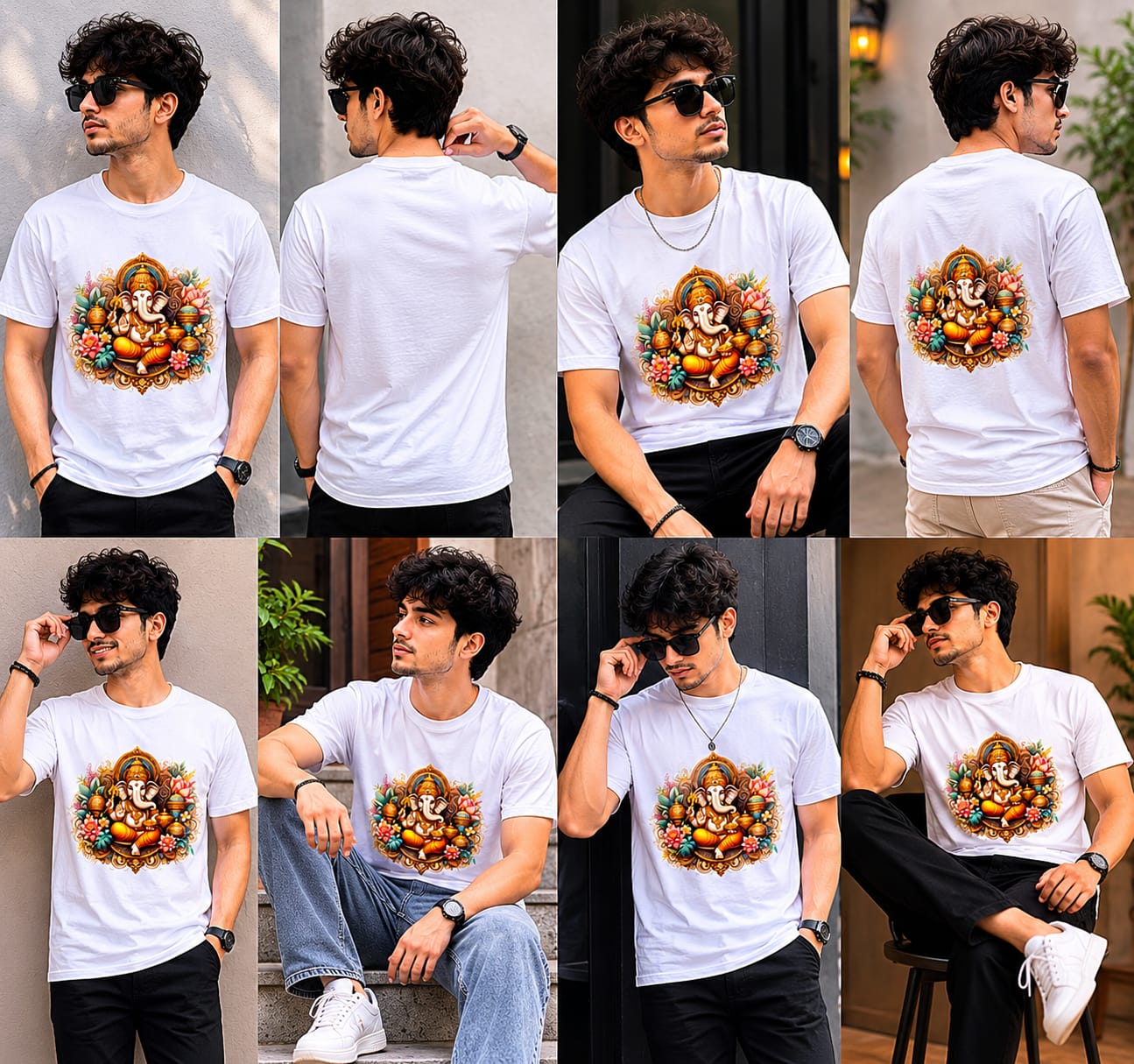 Men’s Premium Divine Ganesha Graphic T-Shirt