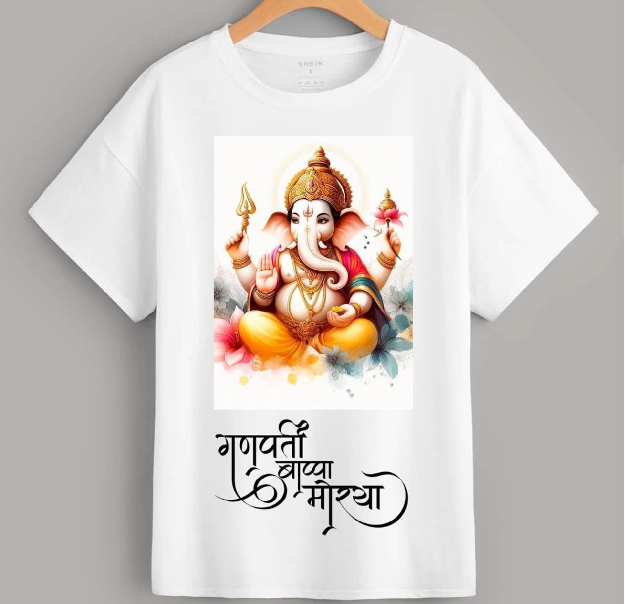 Men’s Premium Ganpati Bappa Morya Graphic Printed T-Shirt