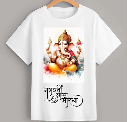 Men’s Premium Ganpati Bappa Morya Graphic Printed T-Shirt
