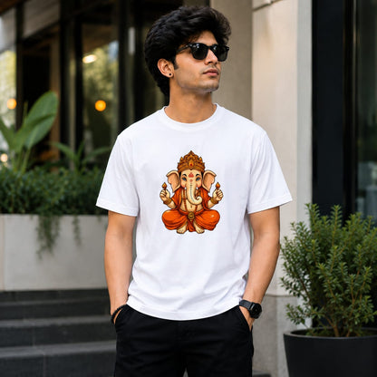 Men’s Classic Lord Ganesha Printed T-Shirt
