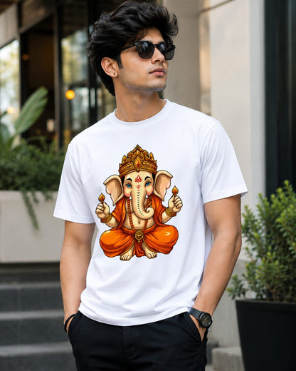 Men’s Classic Lord Ganesha Printed T-Shirt