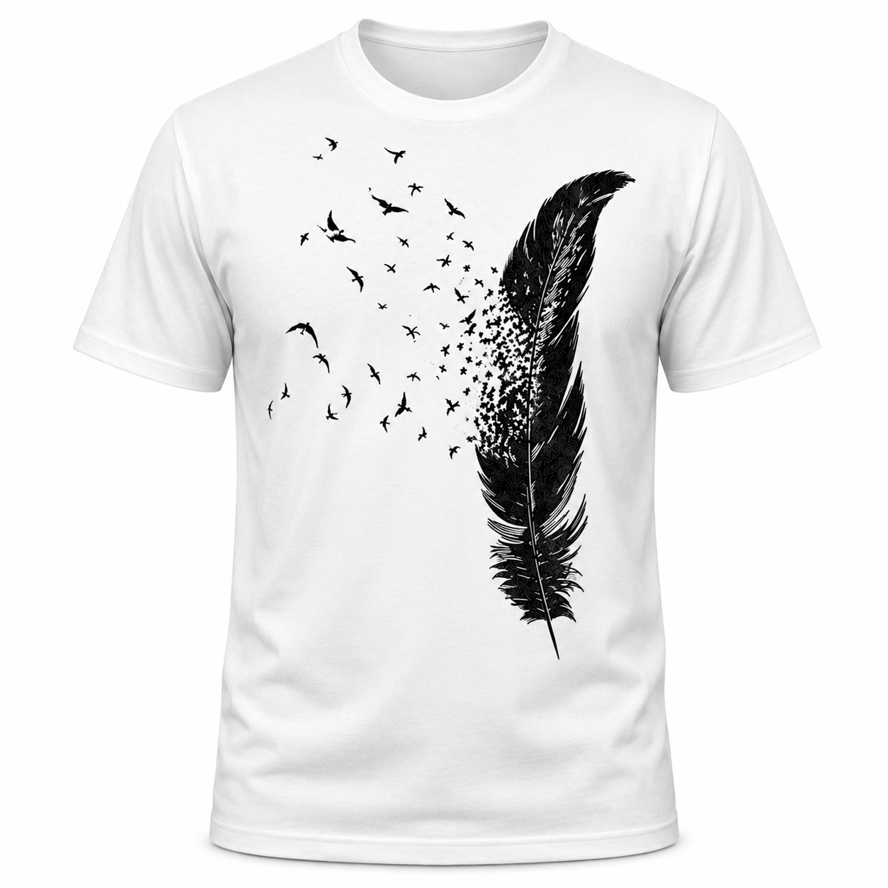 Flying Feather Graphic T-Shirt